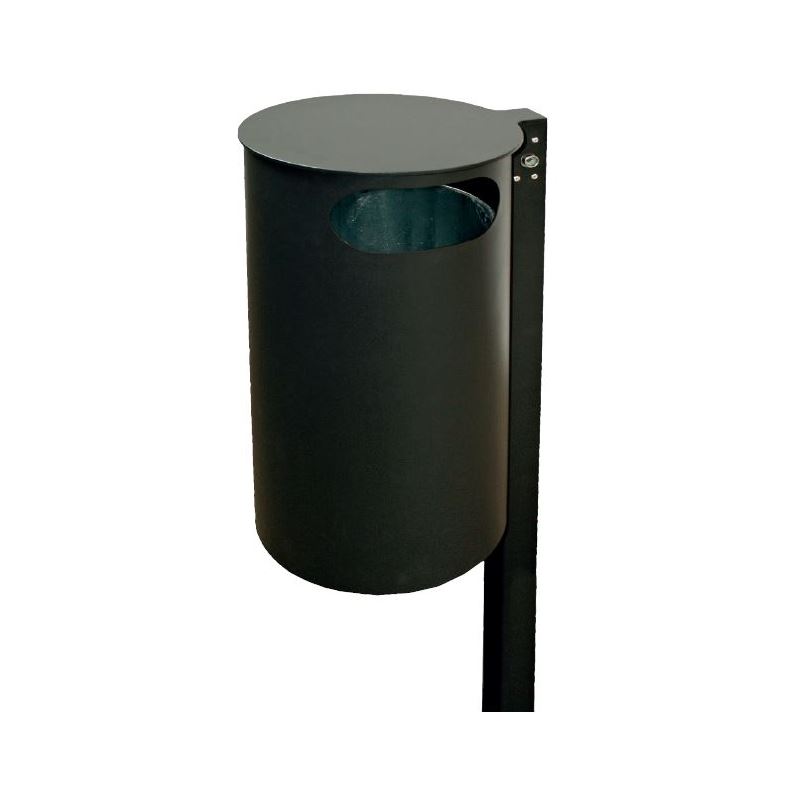 Produktbild Renner Abfallbehälter rund 60 l RAL6005 zum Einbetonieren