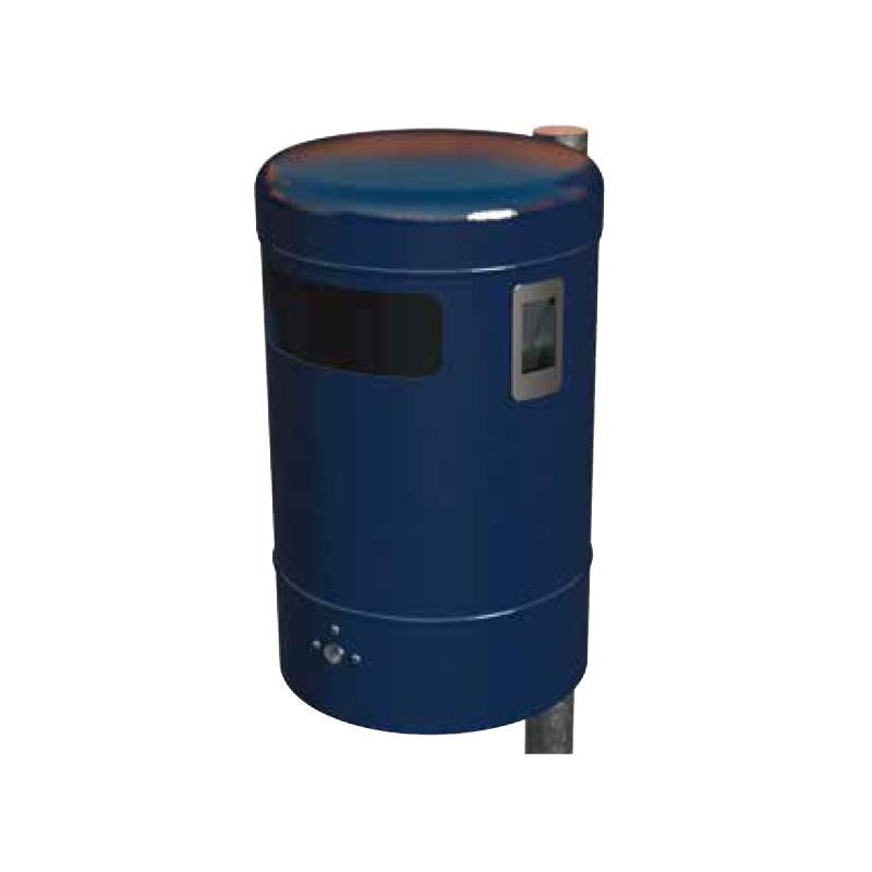 Produktbild Renner Rund Abfallbehälter 50L RAL7016 mit Ascher