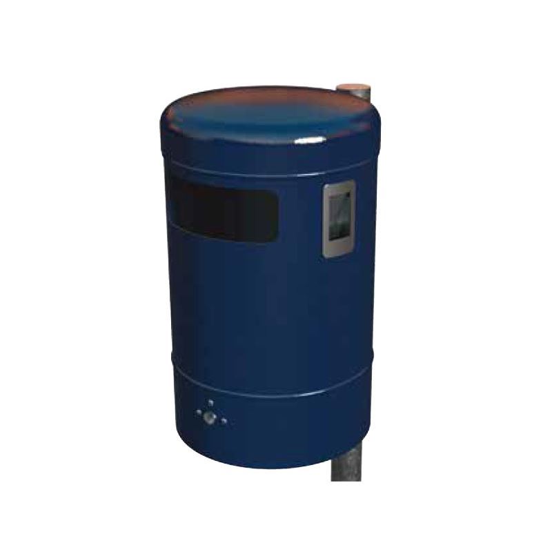 Produktbild Renner Rund Abfallbehälter 50L Feuerverzinkt mit Ascher