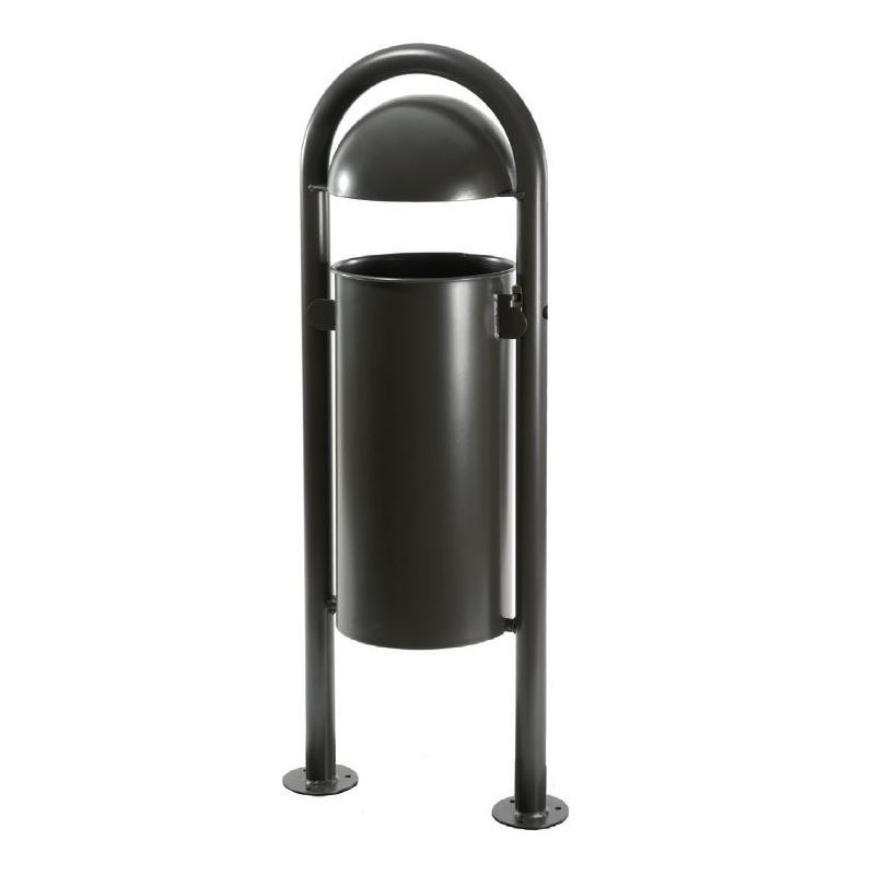 Produktbild Renner Abfallbehälter mit 40 l Feuerverzinkt schwarz