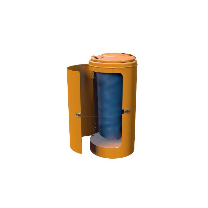 Produktbild Renner Rastplatz Abfallsammler 120L RAL6005 abschließbar zum Aufschrauben bild 2