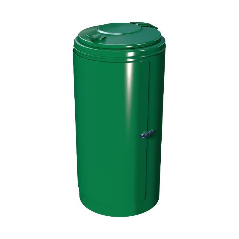 Produktbild Renner Rastplatz Abfallsammler 120L RAL6005 abschließbar zum Aufschrauben bild 1