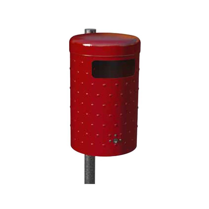 Produktbild Renner Rund Abfallbehälter 50L RAL6005 Noppenblech Design