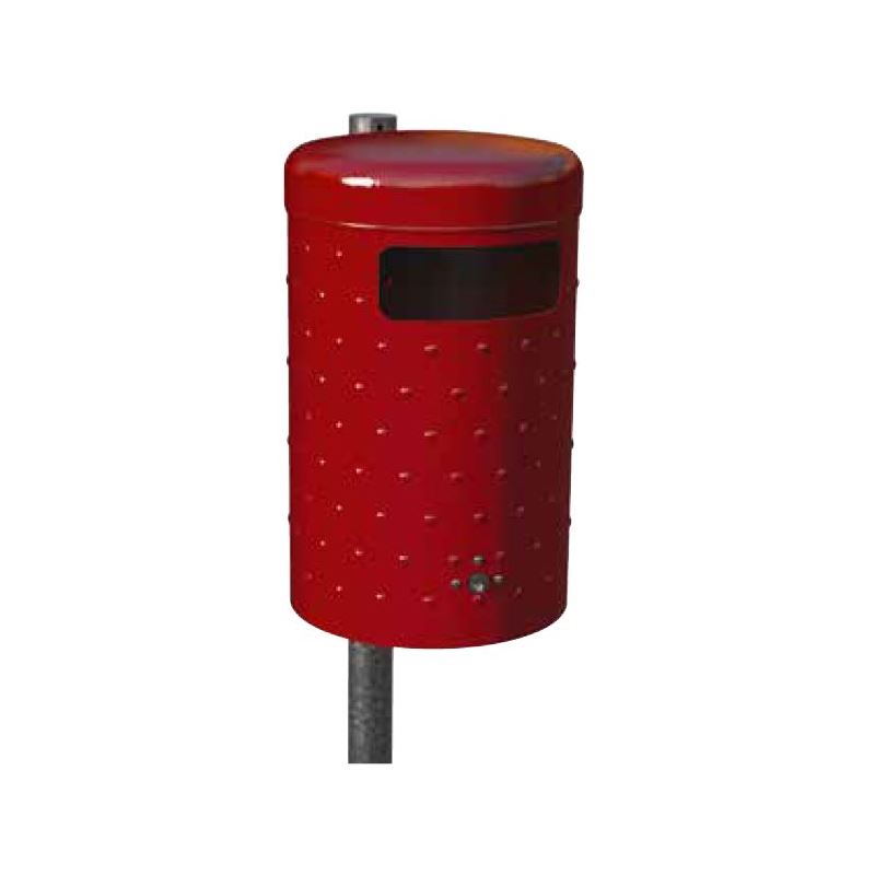 Produktbild Renner Rund Abfallbehälter 50L RAL7016 Noppenblech Design
