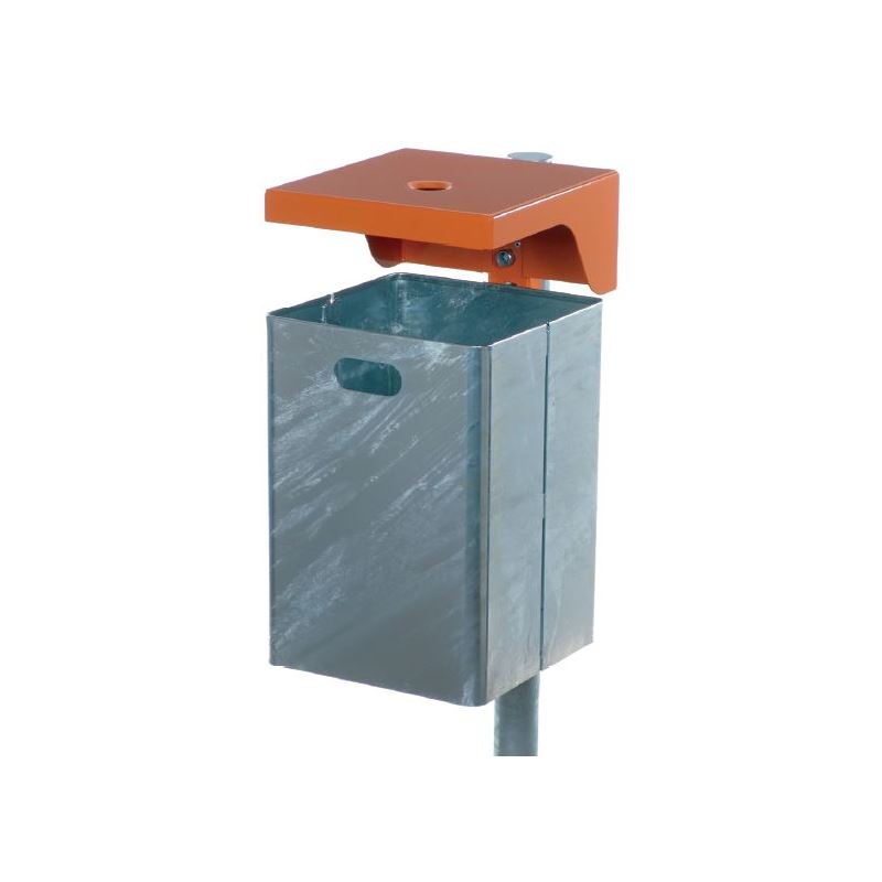 Produktbild Renner Abfallbehälter 40 l RAL7016 mit Ascher