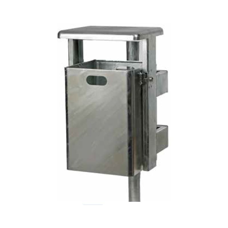 Produktbild Renner Rechteck Abfallbehälter 40L Pulverbeschichtet RAL6005