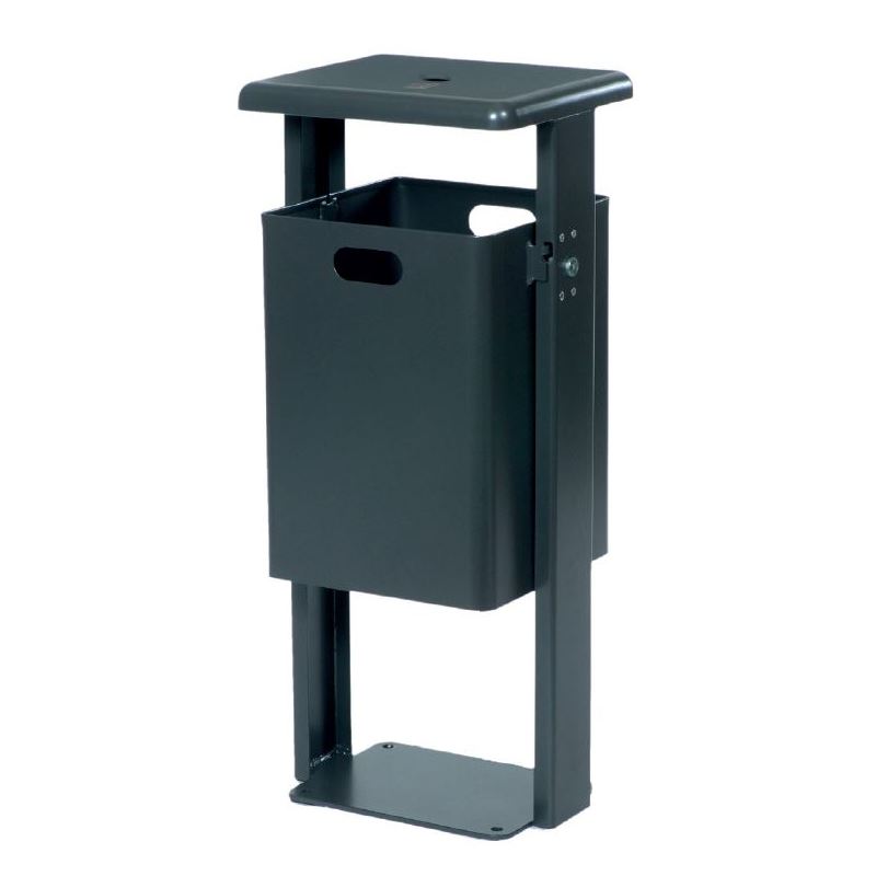 Produktbild Renner Rechteck Abfallbehälter 40 l RAL7016 mit Ascher