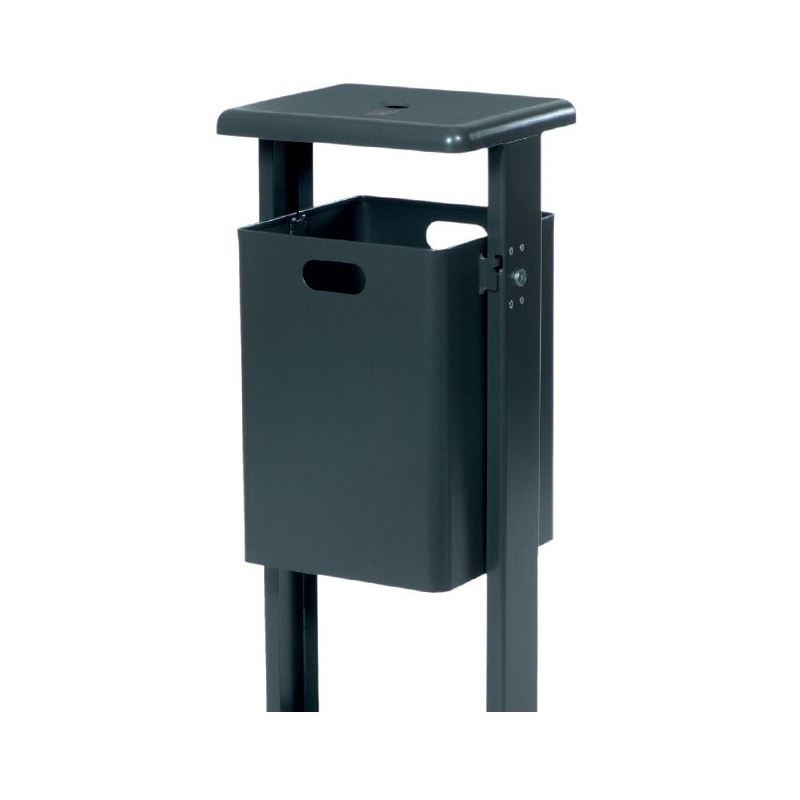 Produktbild Renner Rechteck Abfallbehälter 40L DB703 mit Ascher zum Einbetonieren