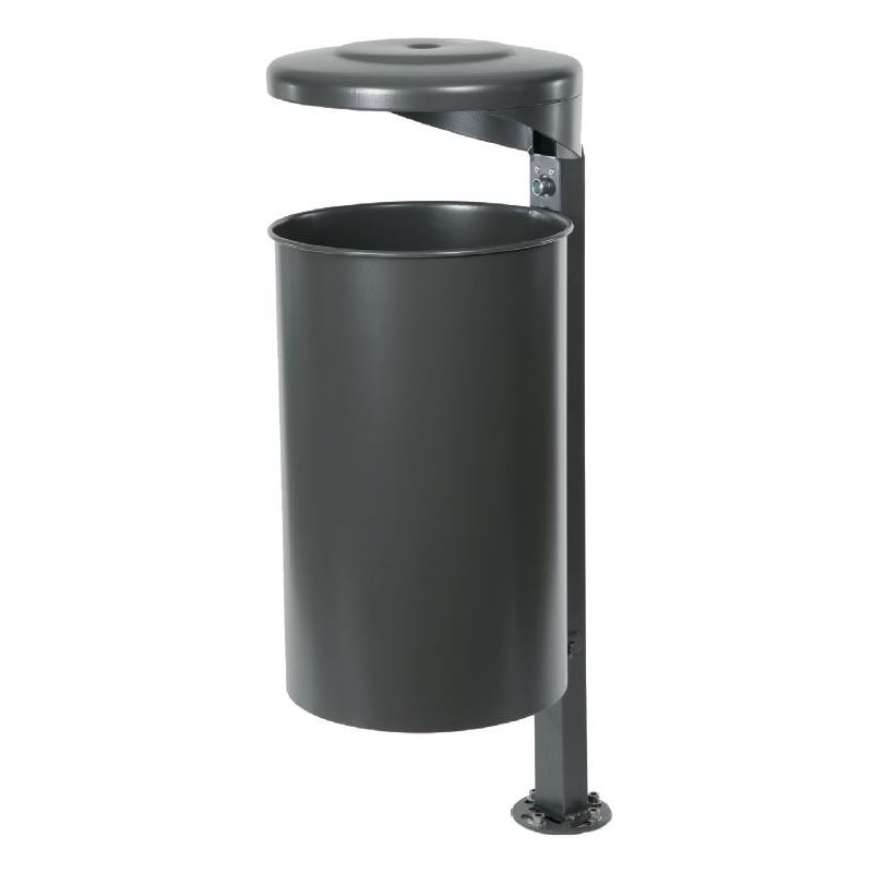 Produktbild Renner Stand Abfallbehälter 55L RAL7016 mit Ascher