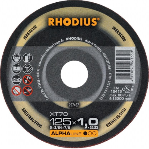 Produktbild Rhodius Trennscheibe XT70 115 x 1,0mm ger.