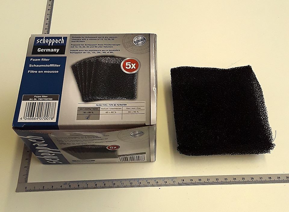 Produktbild Scheppach Maschinen Schaumfilter für Nass Trockensauger ASP Set mit 5 Stück bild 2