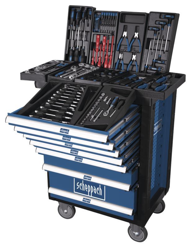 Produktbild Scheppach Maschinen Werkstattwagen TW1000 inclusive Werkzeug 263 Teile bild 4