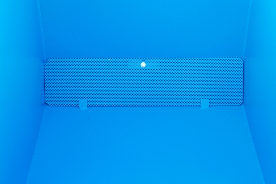 Produktbild Bauer Späne Kastenwagen SKW-ET 400 Vollgummi Rollen Ablasshahn 1" Inhalt 400 Liter lackiert blau bild 4