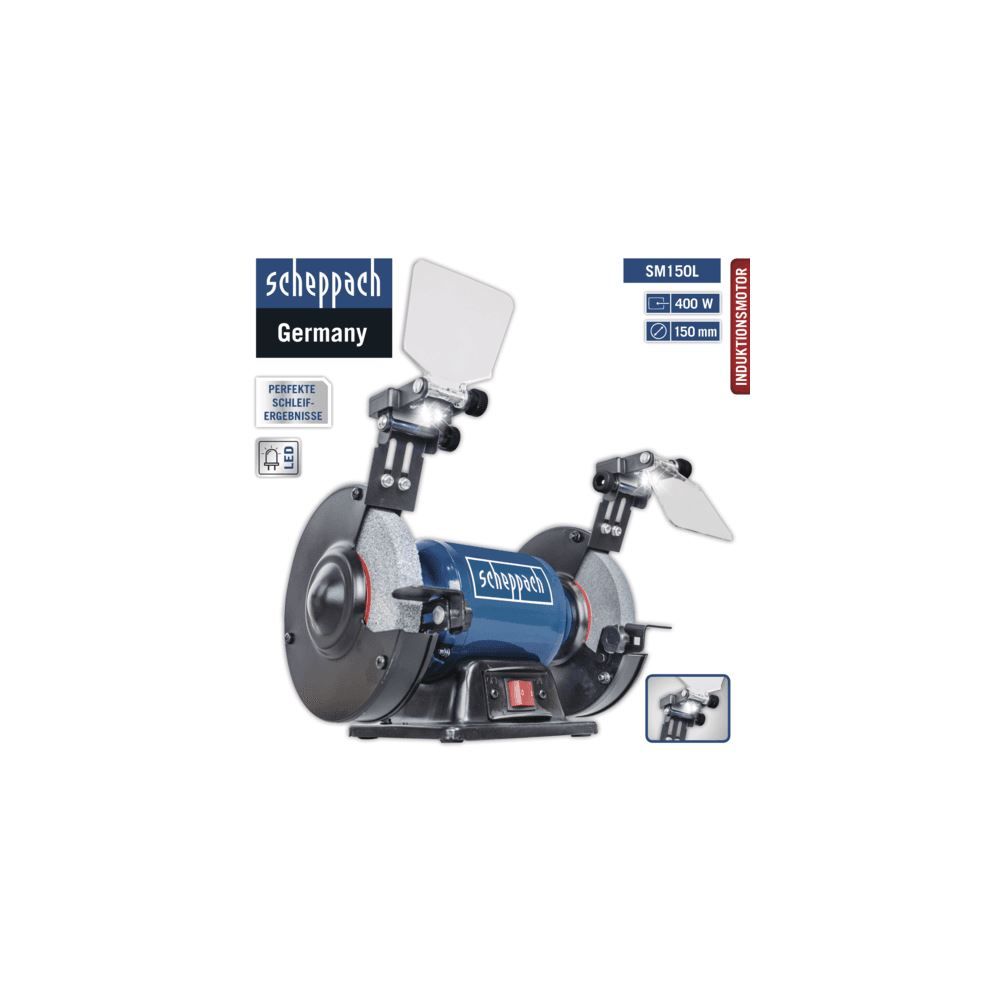 Produktbild SCHEPPACH Doppelschleifer SM150L 230-240V 50Hz 400W 150mm bild 5