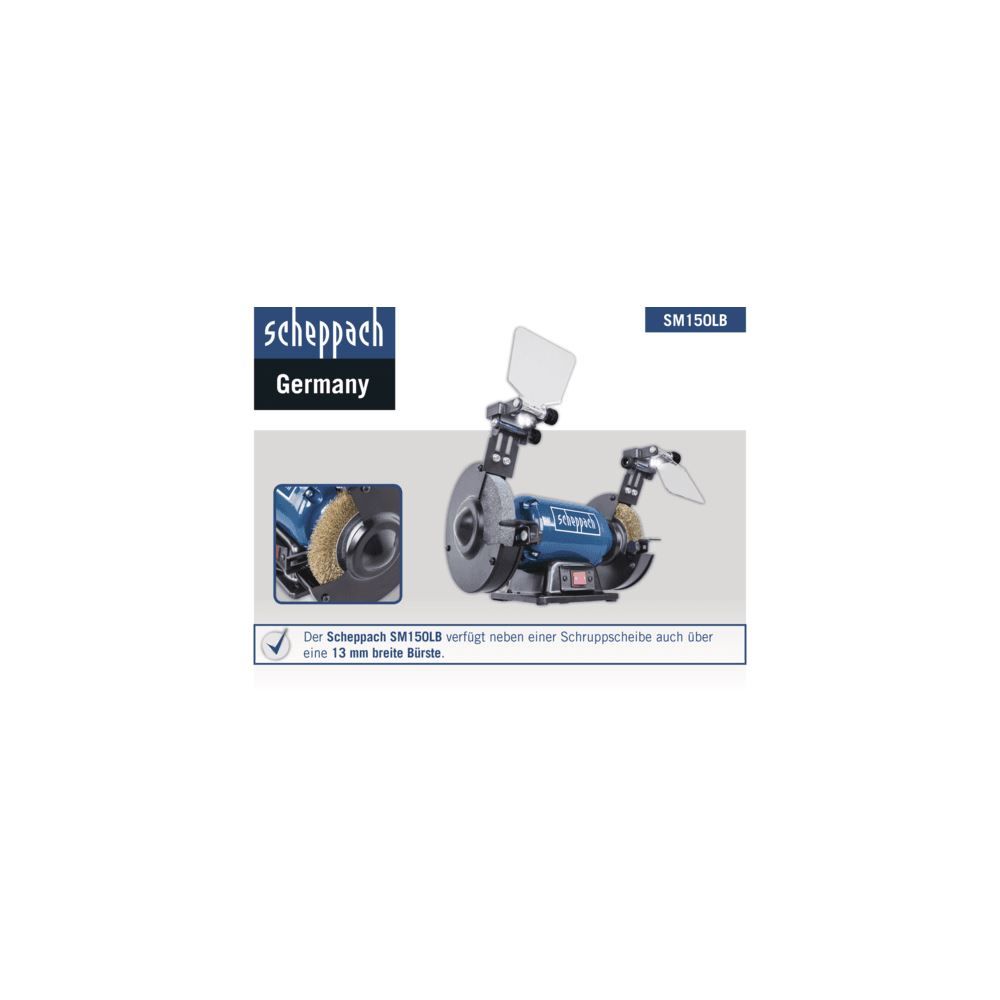 Produktbild SCHEPPACH Doppelschleifer SM150LB mit Bürste bild 6