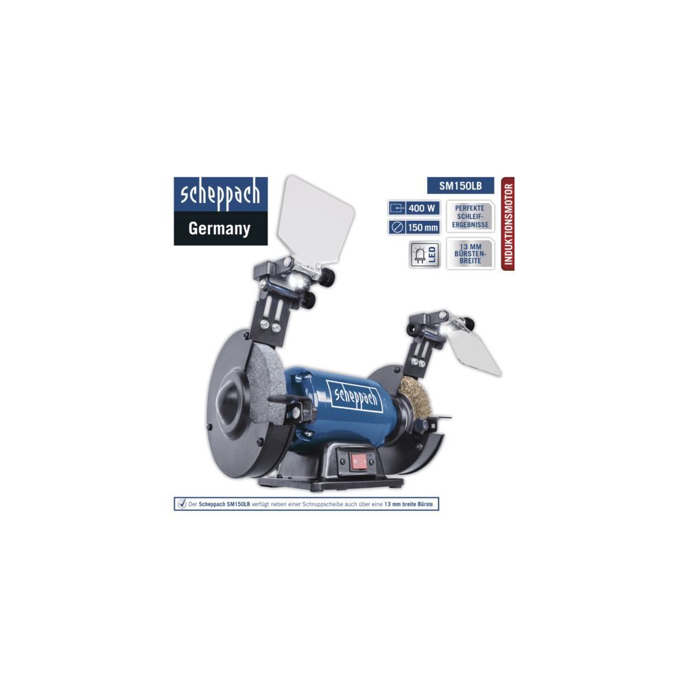 Produktbild SCHEPPACH Doppelschleifer SM150LB mit Bürste bild 7