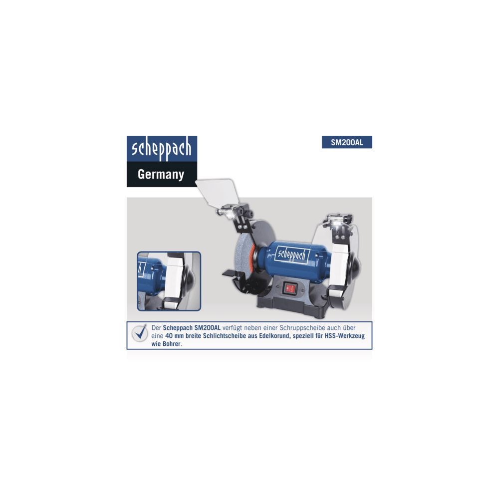 Produktbild SCHEPPACH Doppelschleifer SM200AL mit LED 230-240V 50Hz 200mm bild 4