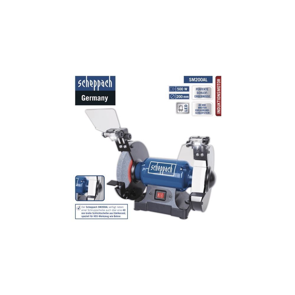 Produktbild SCHEPPACH Doppelschleifer SM200AL mit LED 230-240V 50Hz 200mm bild 5