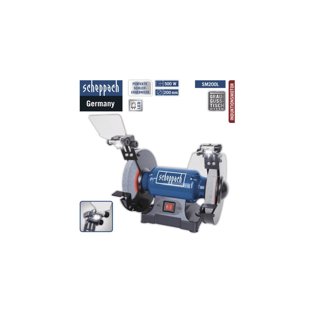 Produktbild SCHEPPACH Doppelschleifer SM200L mit LED 230-240V 500W 200mm bild 3