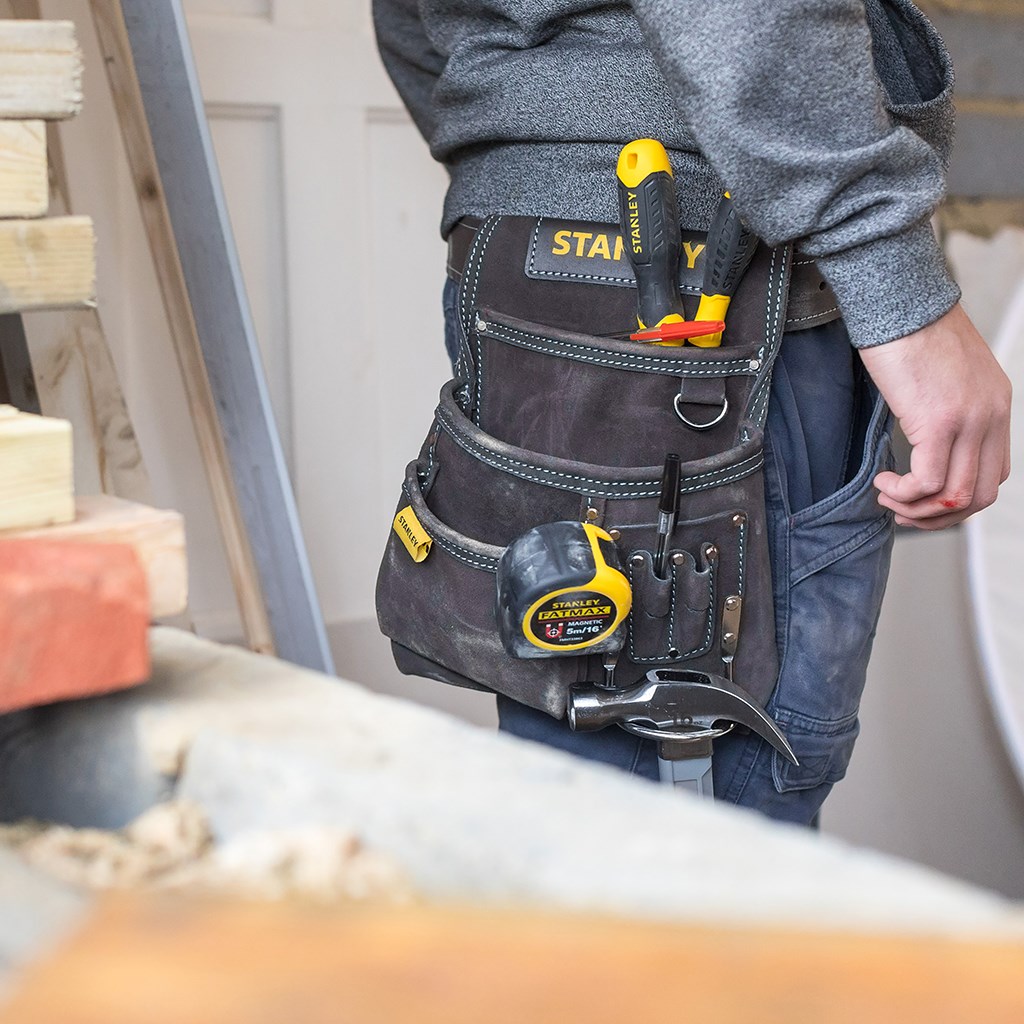 Produktbild Stanley Werkzeug- und Hammertasche aus Leder - Anwendung bild 12