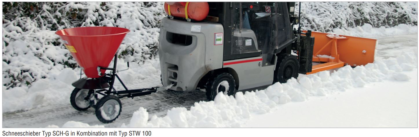 Produktbild Bauer Streuwagen STW 100 für Sand und Salz 105l max. Streubreite 6m rot RAL3000 bild 2