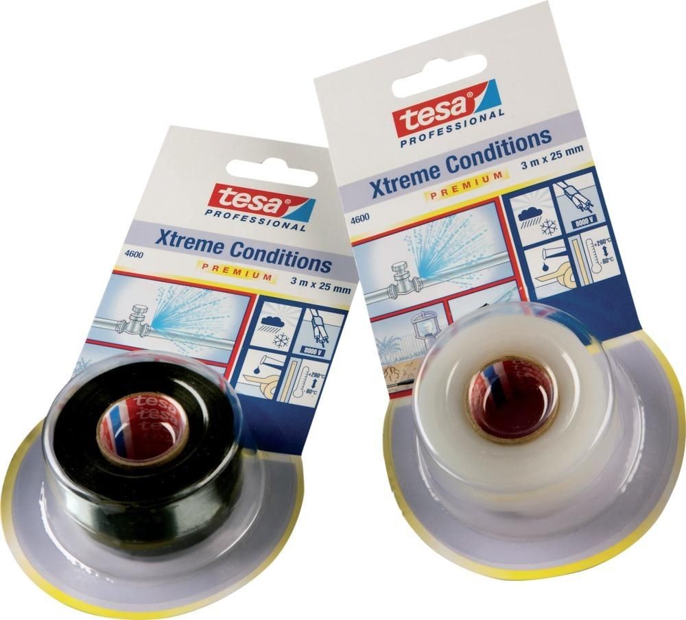 Produktbild Tesa  Silikonband Xtreme Conditions schwarz 25 mm Rolle mit 3 Meter