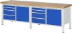 RAU Werkbank Modell 8470 B2500 x T700 x H840 mm, Gestell RAL7035, Ausstatung RAL5010 RAU Werkbank Modell 8470 B2500 x T700 x H840 mm, Gestell RAL7035, Ausstatung RAL5010
