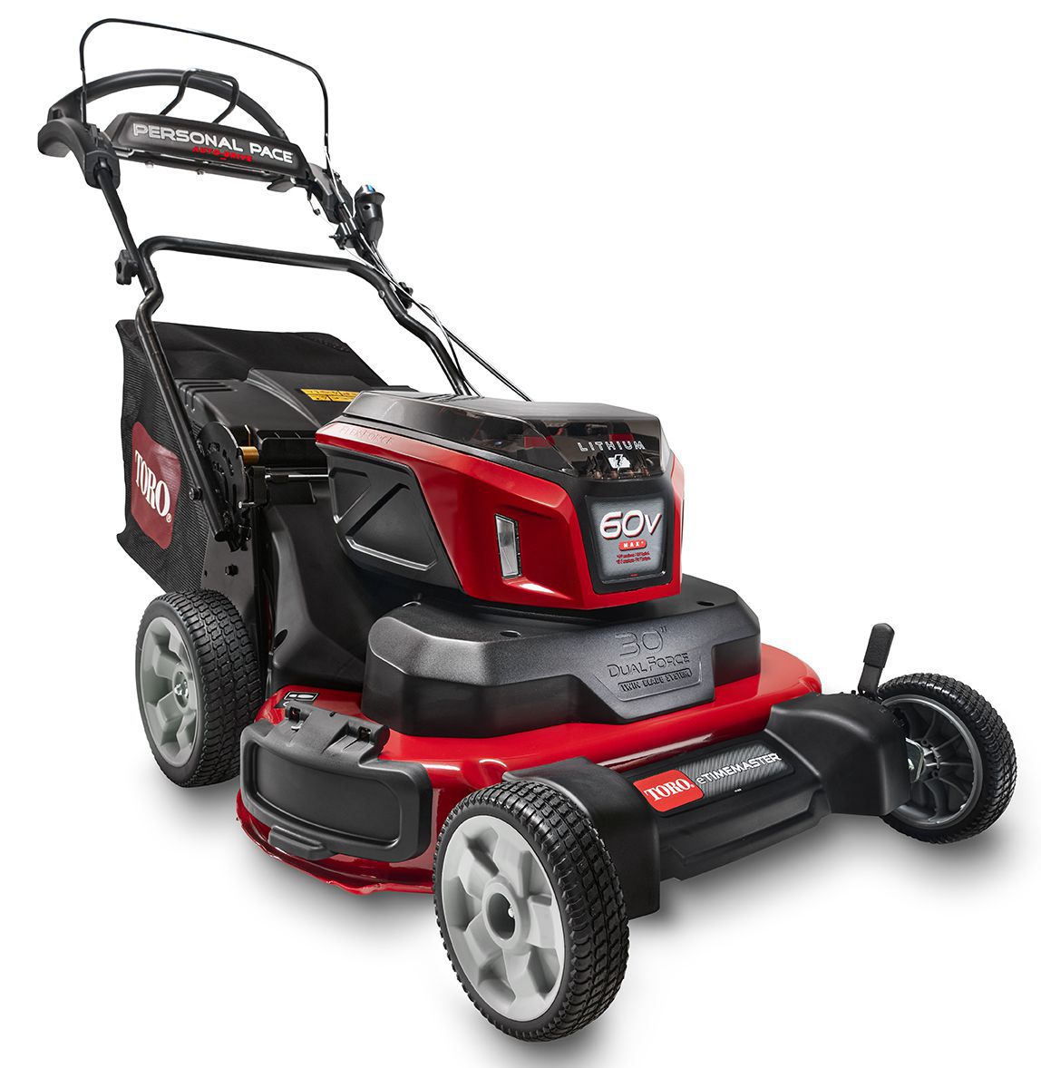 Produktbild Toro Akku eTimeMaster eTM76 76 cm 60 V Lawn Mower mit 2x 10 AH Akku Seitenansicht bild 2