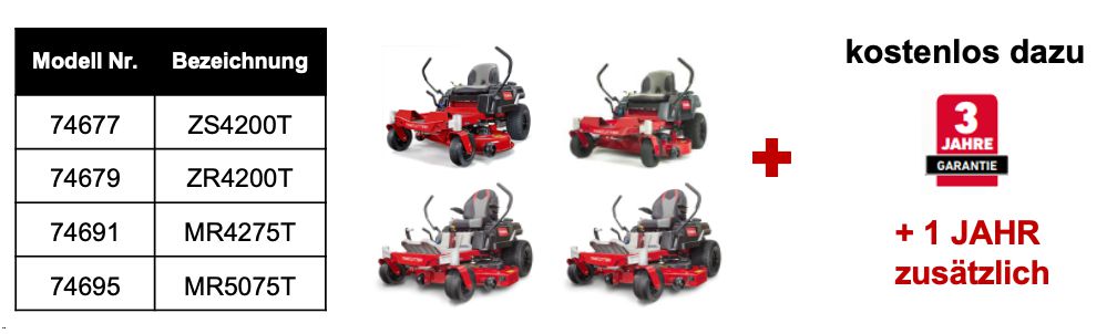 Trade-up-to-Toro Modelle 74677, 74679, 74691, 74695