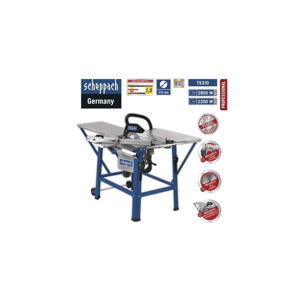 Produktbild SCHEPPACH Tischkreissäge TS310 400V 50Hz 2800W 315mm bild 3