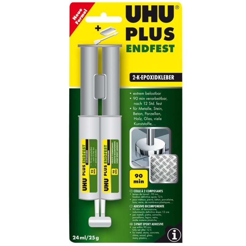 Produktbild UHU Plus Endfest 2 Komponentenepoxidkleber Spritze mit 25 Gramm