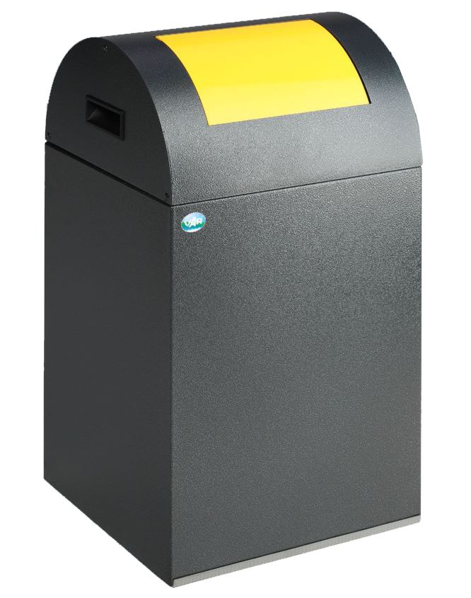 Produktbild Var Wertstoffsammelgerät 40 R Korpus antiksilber Einwurfklappe gelb