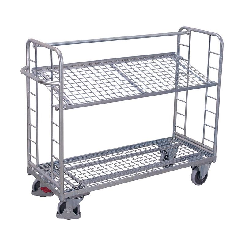 Produktbild Variofit Etagenwagen mit 2 Drahtgitterböden verzinkt 1510x550x1235mm