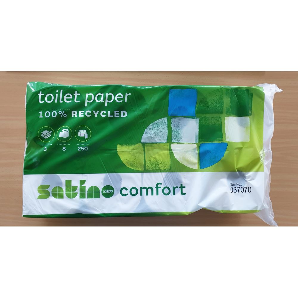 Produktbild Toilettenpapier WC Papier Klo Papier 3 lagig Pack mit 8 Rollen