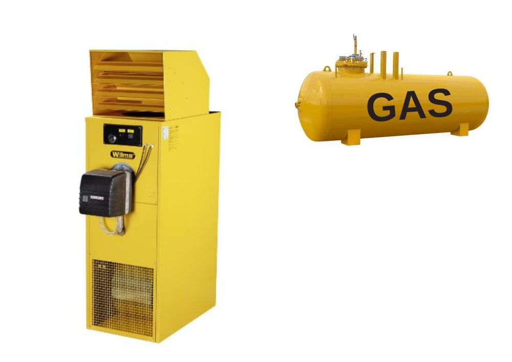 Produktbild Wilms Lufterhitzer WLE 75 mit Abgasführung Gas