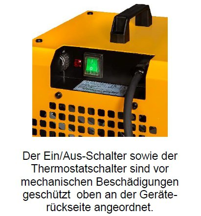 Produktbild Wilms Elektroheizer EL 4 Warmluft Heizgerät Details bild 2