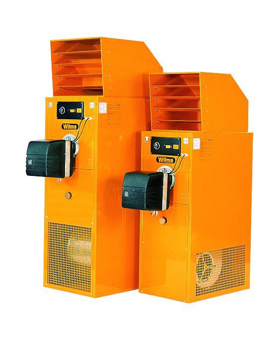 Produktbild Lufterhitzer Wilms WLE 75 mit Abgasführung