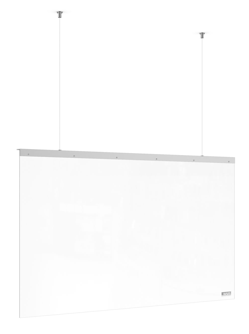 Produktbild WSM Desk Protect Roof Thekenschutz Spuckschutz zur Deckenabhängung 1200 x 700 mm