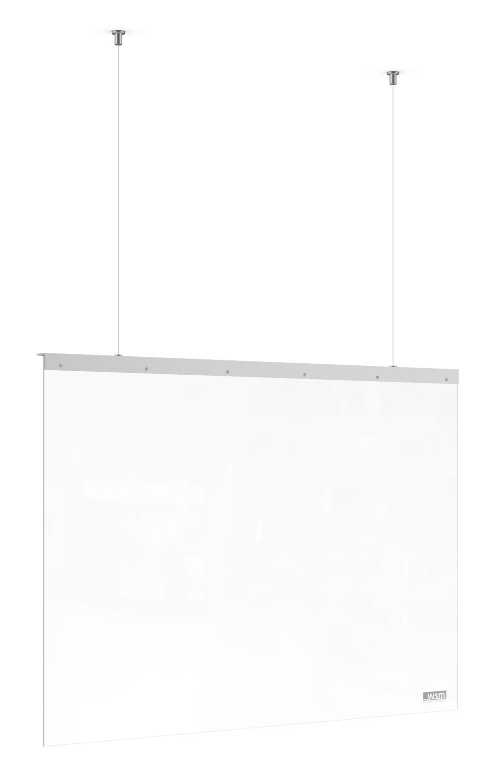 Produktbild WSM Desk Protect Roof Thekenschutz Spuckschutz zur Deckenabhängung 980 x 700 mm
