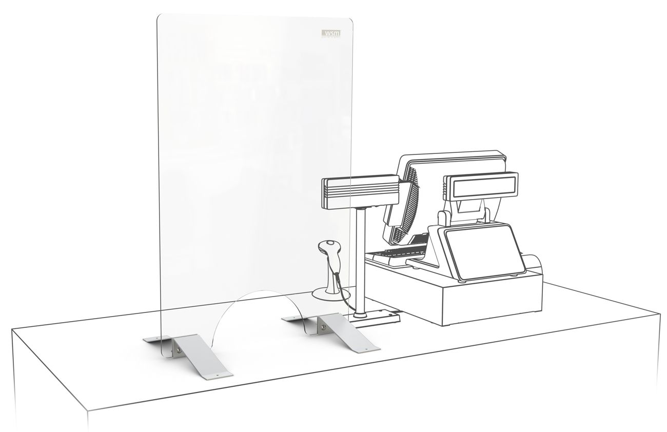 Produktbild WSM Desk Protect Design Thekenschutz Spuckschutz 600 x 900 mm Beispiel 1 bild 5