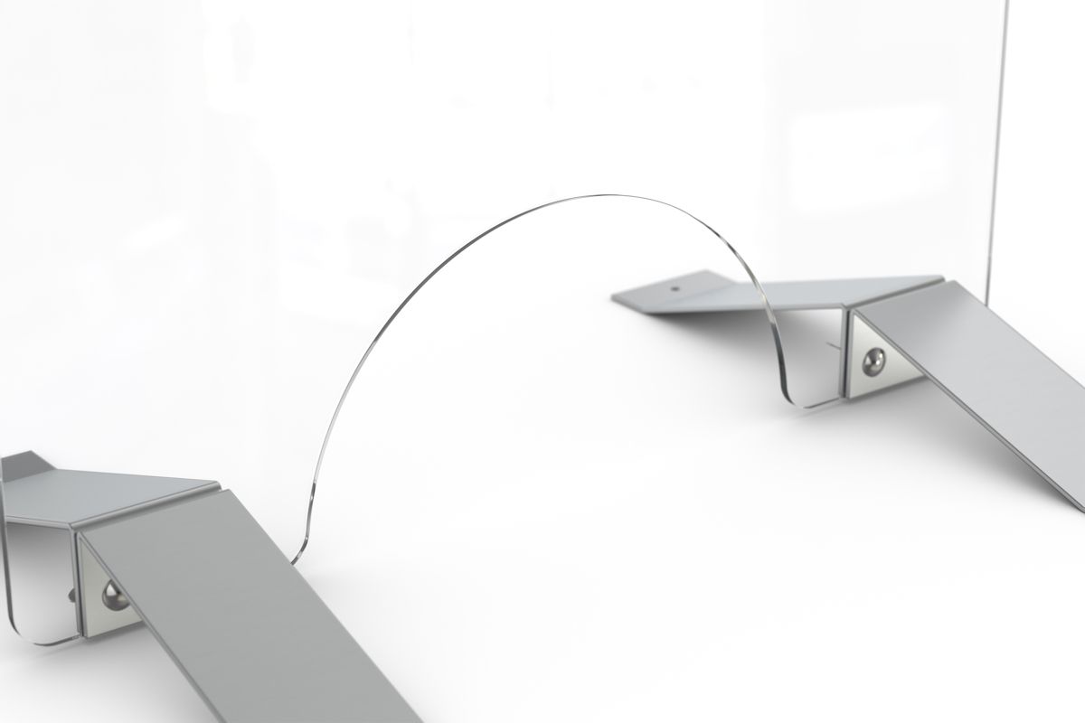 Produktbild WSM Desk Protect Design Thekenschutz Spuckschutz 600 x 900 mm Details 1 bild 2