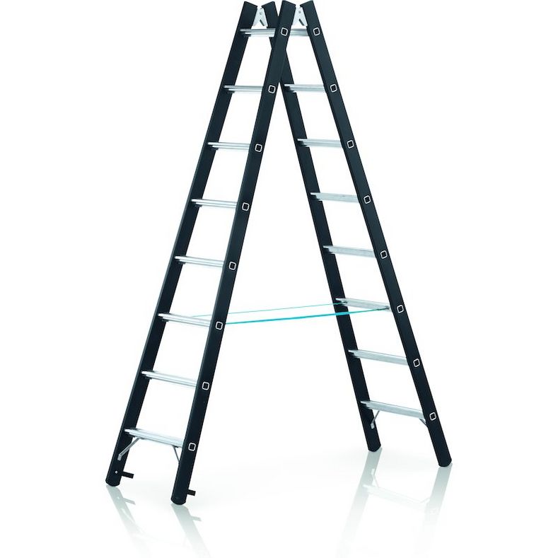 Produktbild ZARGES Megastep B Z600 2x4 Sprossen Arbeitshöhe 2,50m bild 1