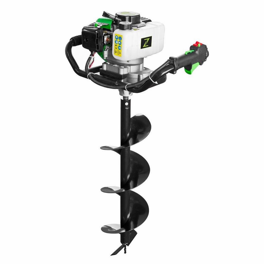 Produktbild ZIPPER Erdbohrer ZI-ELB70 Erdlochbohrer inkl. 3 Bohrer 100/150/200mm