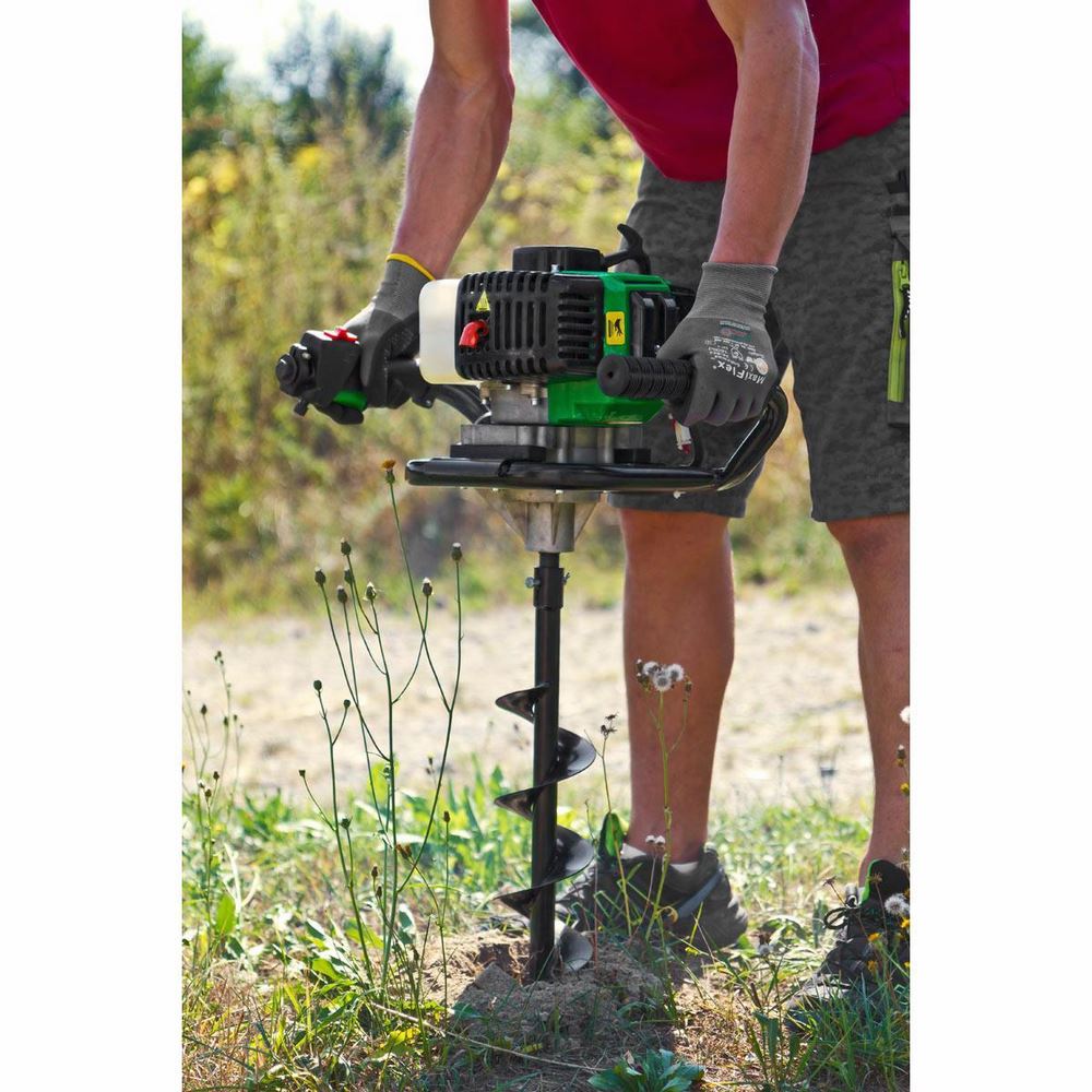 Produktbild ZIPPER Erdbohrer ZI-ELB70 Erdlochbohrer inkl. 3 Bohrer 100/150/200mm bild 3