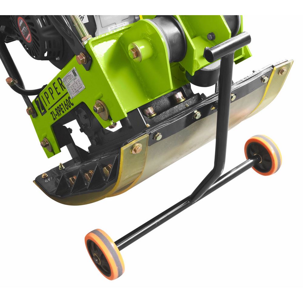 Produktbild ZIPPER Rüttelplatte ZI-RPE160C Benzin inkl. Gummimatte und Fahrwerk bild 4