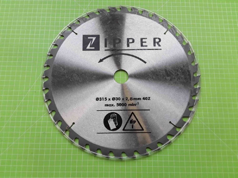 Produktbild Zipper Sägeblatt 315 x 3.0 x 30 mm 40 Zähne