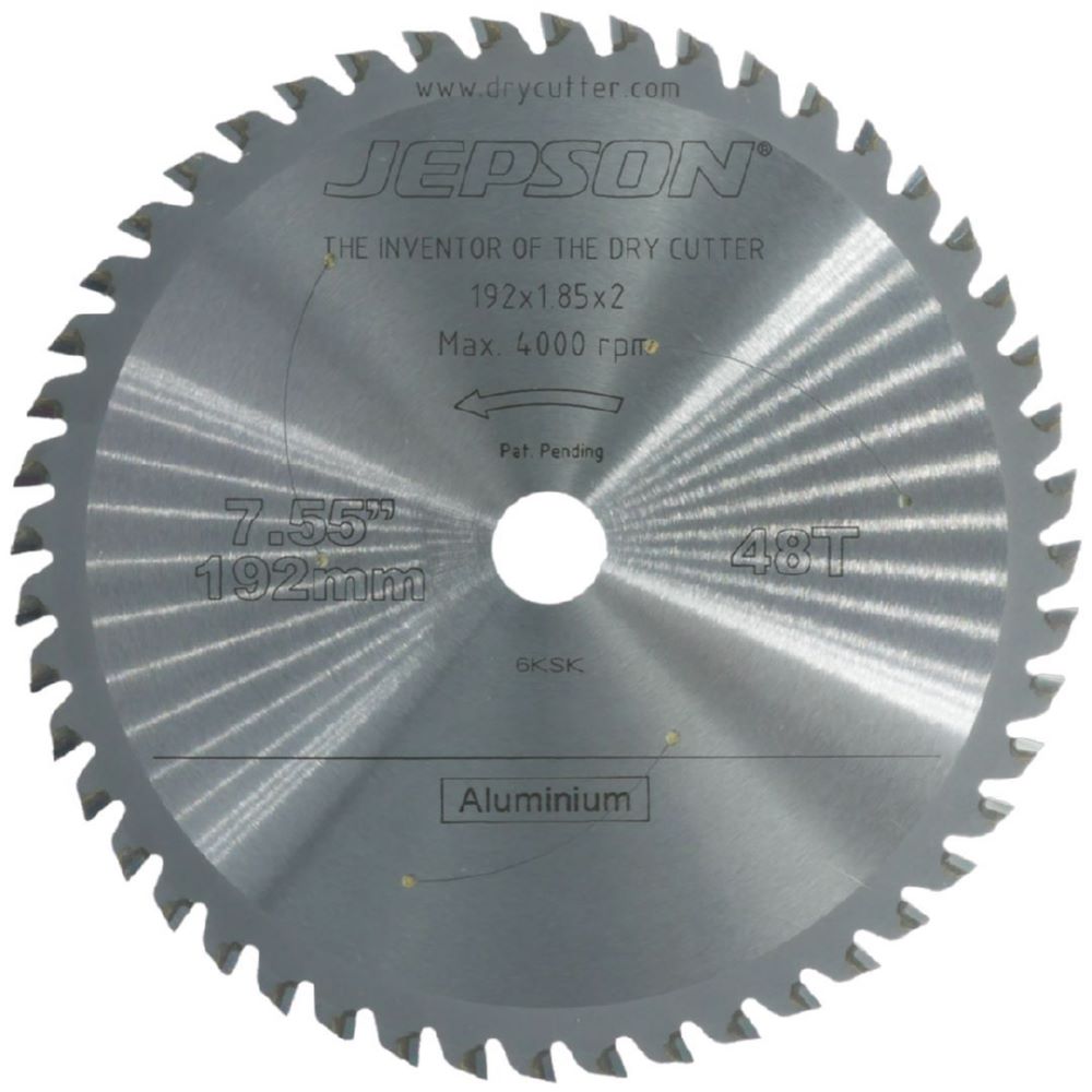 Produktbild JEPSON Drytech HM-Sägeblatt Durchmesser 192 mm 48 Zähne für Aluminium