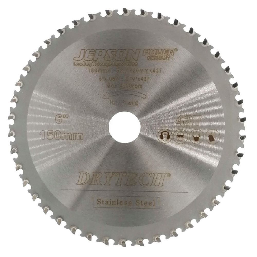 Produktbild JEPSON Drytech HM-Sägeblatt INOX für Akkumaschinen Durchmesser 150 mm 42 Zähne