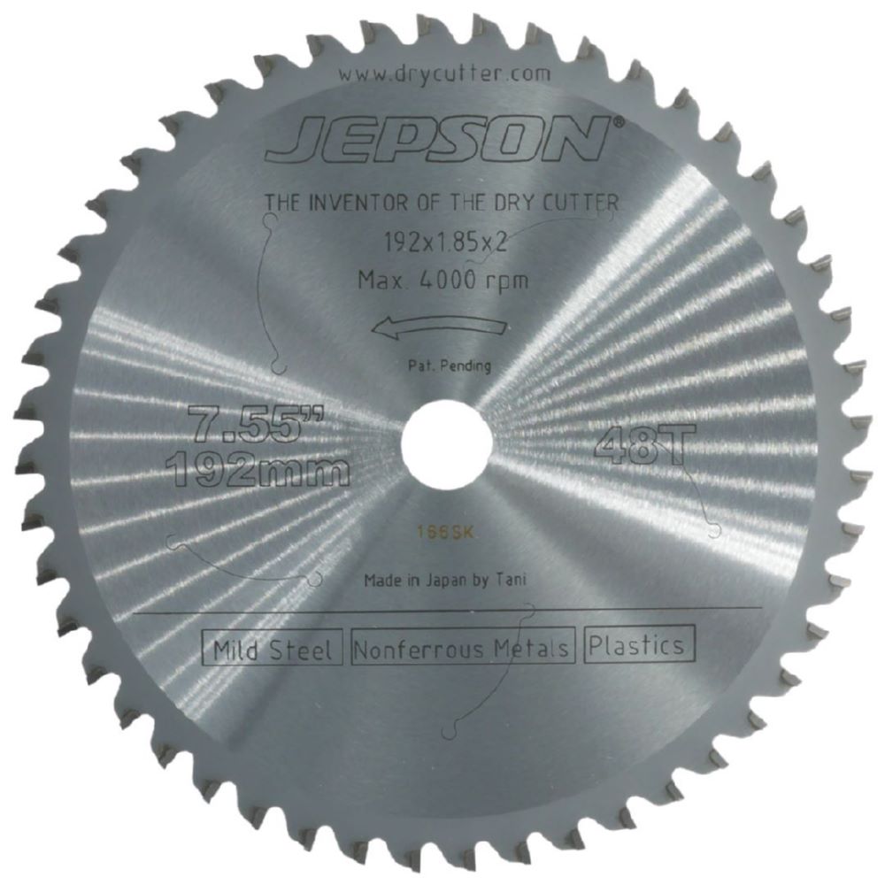 Produktbild JEPSON Drytech HM-Sägeblatt Durchmesser 192 mm 48 Zähne für Stahl dünnwandig
