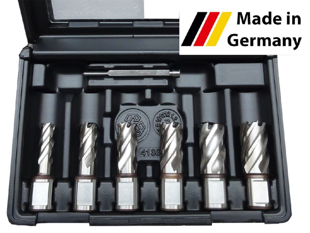 Produktbild JEPSON HSS-Co Kernbohrerset 30 mm Durchmesser 12,14,16,18,20,22 plus Auswerfstift